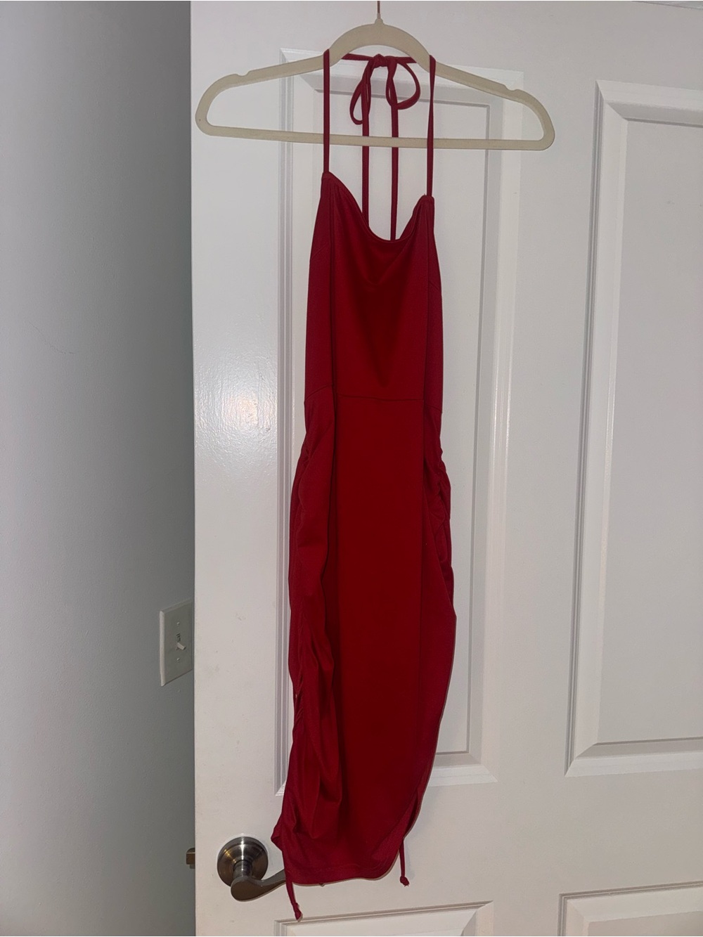Hutch Red Halter Mini Dress
